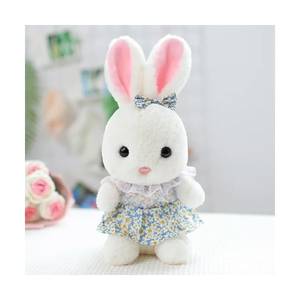 Mignon Fleur Jupe Lapin Peluche Jouet Dessin Animé Animal Lapin en Peluche Poupée Oreiller Doux Cadeau D’Anniversaire pour En