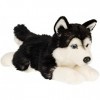 Uni-Toys - Husky Noir, couché - 41 cm Longueur - Peluche Chien - Peluche - Doudou