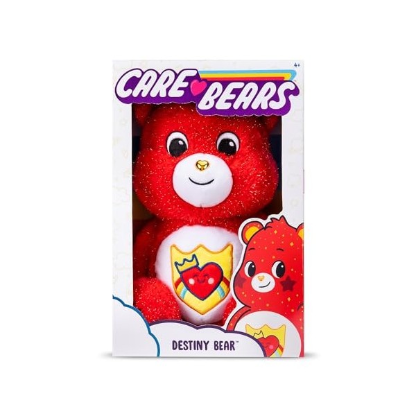 Care Bears Ours du Destin en Peluche de Taille Moyenne de 35 cm, Peluche Mignonne à Collectionner, Peluche pour garçons et Fi