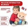 Chicco Teddy lOurson des Emotions Ours, Peluche Interactive, Bilingue Français/Anglais, Peluche Éducative, Jouet pour Bébés 