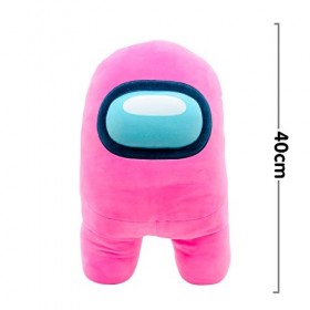 Famosa Softies - Among Us, Peluche Rose du Jeu Online, Imposteurs de 40 cm, 4 modèles, Doux, Doux et Rembourrage en Fibre rec