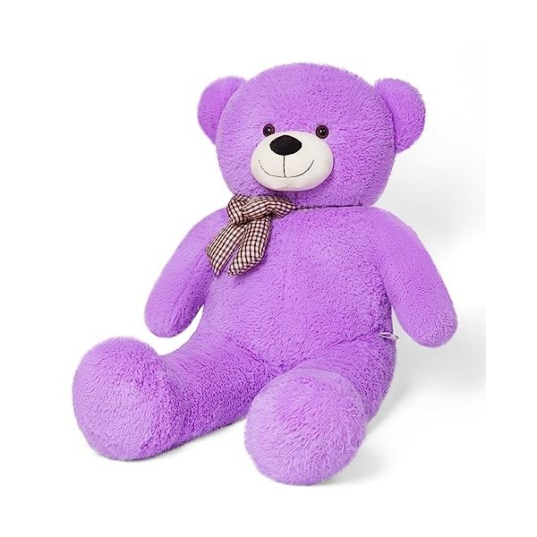 YunNasi Nounours Géant Ours en Peluche pour Enfants Doux Ours Jouet Grand XL 100cm, Marron foncé 