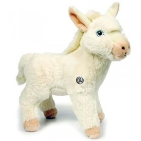 Uni-Toys Baroque âne blanc avec yeux bleus 29 cm