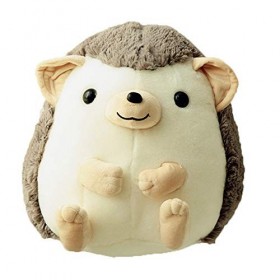 FeiWen Mignonne Peluche Hérisson Gris Hérissons en Peluche Hérissons en Peluche Douce Noël Anniversaire Cadeau Gris 
