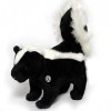 Doudou mouffette Skunk noir et blanc debout, en peluche, funkey