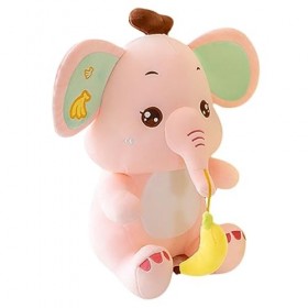 Vaguelly Bébé Éléphant en Peluche Cotillons sur Le Thème des Animaux Doudou en Peluche Jouet Oreillers en Peluche Poupée dor