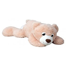 Lifestyle & More Ours géant Ours en Peluche XXL 100 cm Ours Dormant Marron Ours en Peluche Doudou Velours Doux