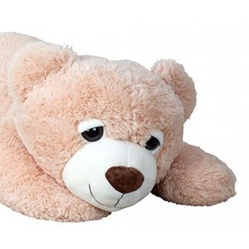 Lifestyle & More Ours géant Ours en Peluche XXL 100 cm Ours Dormant Marron Ours en Peluche Doudou Velours Doux