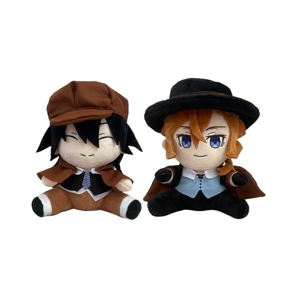 Xinchangda Bungo Stray Dogs Peluche Nakahara Chuuya/Ranpo Edogawa Dessin animé mignon en peluche périphérique Cadeau de colle