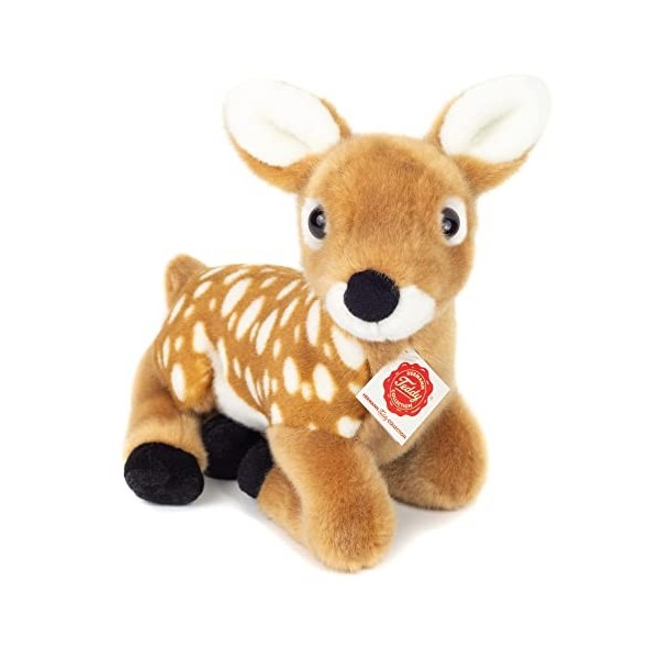 Teddy Hermann Chevreuil couché Peluche Animal de la forêt brun clair 25 cm