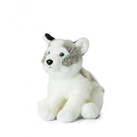 WWF - Peluche Chien Husky - Peluche Réaliste avec de Nombreux Détails Ressemblants - Douce et Souple - Normes CE - 23 cm