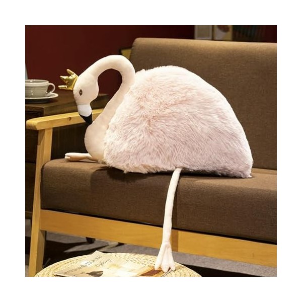 NOpinz Kawaii Couronne Cygne Peluche Jouet Oreiller Peluche Coton Animal Poupée Belle Maison Chambre Décoration Cadeaux De No