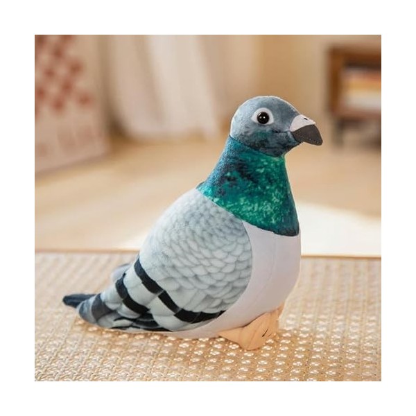 EacTEL Pigeon Peluche Haute Qualité Doux Réaliste Pigeon Oiseau Peluche Animal Peluche Jouet Modèle Cadeau Anniversaire Cadea