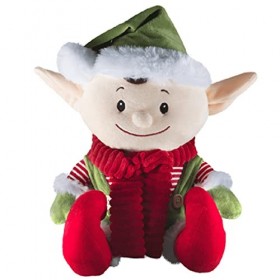 Elfe de Noël en peluche – 25 cm – Construisez votre propre ours en peluche – Kit de fête avec boîte vocale enregistrable 10 s
