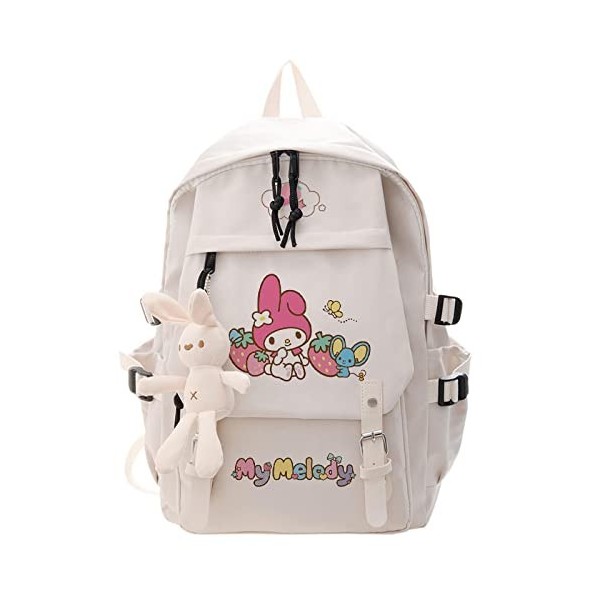 NA My Melody Sac à dos décole avec accessoire en peluche My Melody Lala Kiki Cinnamoroll Pudding Chien Pompompurin Kuromi Ca