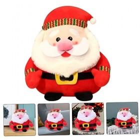 ibasenice 2 Pièces Le Père Noël Jouet en Peluche pour Enfants Oreiller en Peluche Poupées en Peluche Assises De Noël Animaux 