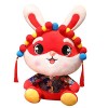 DIKACA Année De Lapin Poupée en Peluche Mascotte en Peluche Poupée en Peluche Lapin Souvenir Animal du Zodiaque Chinois Poupé