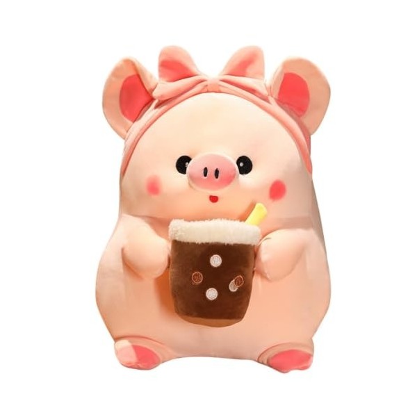 VOTIVA Jouets en Peluche Dessin animé Mignon thé au Lait Cochon en Peluche Jouet Compagnon for Enfants poupée Mignon Cochon C