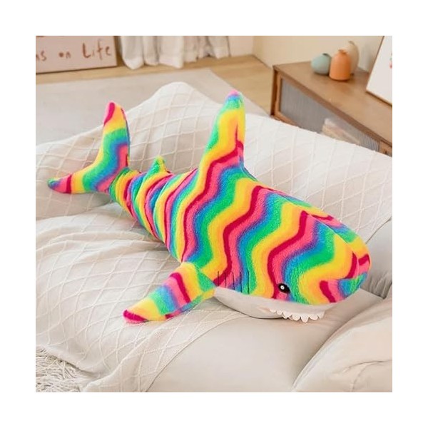 SaruEL Peluche Requin Mignon géant Peluche Animal poupée en Peluche Enfants Cadeau d’Anniversaire Cadeau de Noël 80cm 4