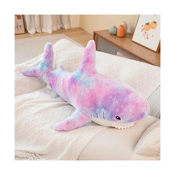 SaruEL Peluche Requin Mignon géant Peluche Animal poupée en Peluche Enfants Cadeau d’Anniversaire Cadeau de Noël 80cm 4