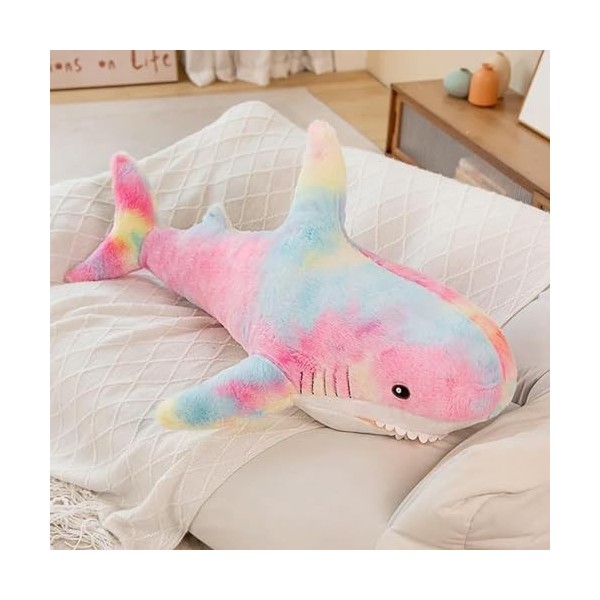 SaruEL Peluche Requin Mignon géant Peluche Animal poupée en Peluche Enfants Cadeau d’Anniversaire Cadeau de Noël 80cm 4