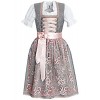 Alpenmärchen Dirndl pour enfant de la collection exclusive avec tablier et chemisier, nombreux autres modèles - Gris - 4 ans