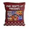 Zhongkaihua Five Nights Game Oreiller FNAF Snack Oreiller avec 6 Jouets en Peluche FNAF Poupées 50 x 36 cm Coussin Doux pour 