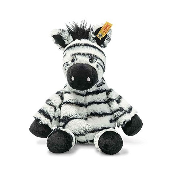 Steiff Zebra Soft Cuddly Friends zèbre Zora, 069109, Blanc/Noir, 30 cm