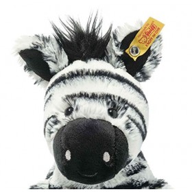 Steiff Zebra Soft Cuddly Friends zèbre Zora, 069109, Blanc/Noir, 30 cm