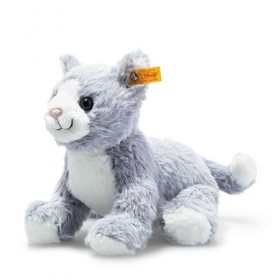 Steiff Soft Cuddly Friends Chat Cassie - 067051 - Bleu Clair - 26 cm