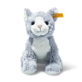Steiff Soft Cuddly Friends Chat Cassie - 067051 - Bleu Clair - 26 cm