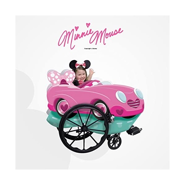 Disney Officiel Déguisement Minnie Fille Adapte, Déguisement Fauteuil Roulant Enfant taille unique