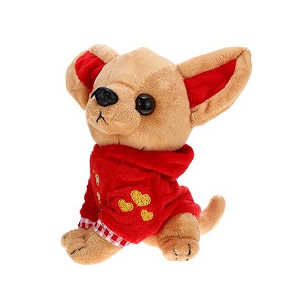 TOYANDONA 3 Pièces Figurines pour Enfants Jouet Chiot Jouet pour Chien Chihuahua Poupée en Peluche Jouet Pelucheux pour Chien