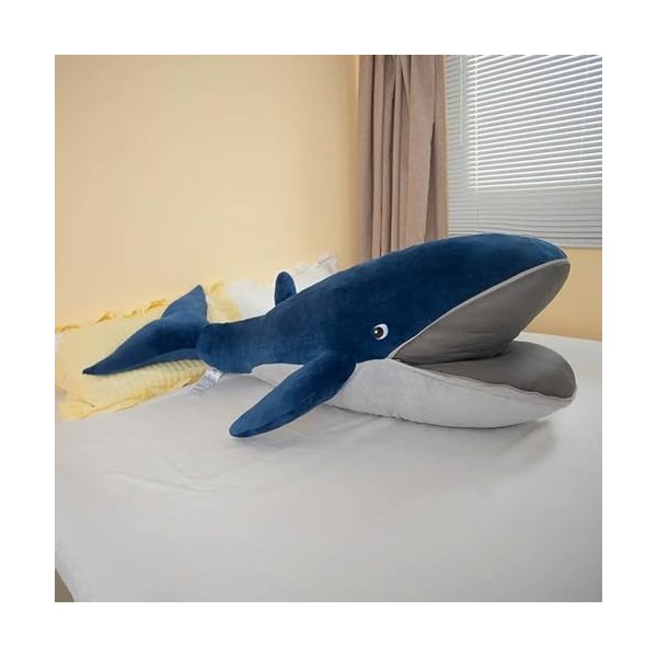 Baleine Bleue Poupée Peluche Peluche Animal Peluche Enfants Garçon Cadeau De Noël Cadeau D’Anniversaire 45cm 1