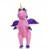 JYZCOS Costume de licorne gonflable volant, rose, grand 