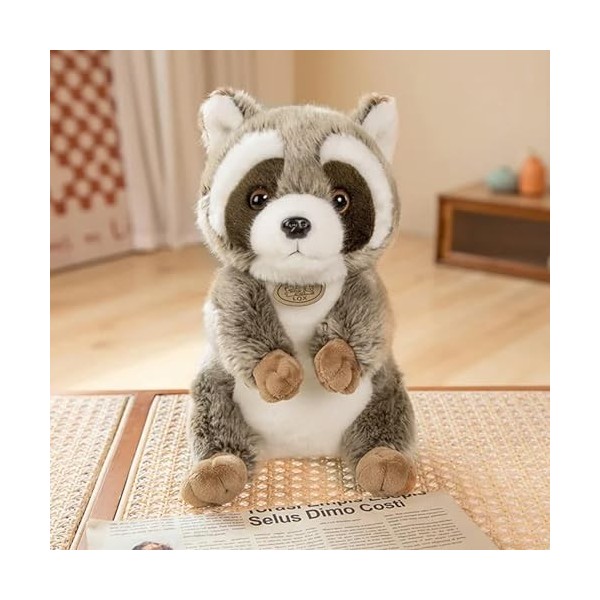 Poupées réalistes Raton Laveur, Peluches, Capes d’Animaux, Cloches, Peluches, forêt Mignon Kawaii garçons et Filles Cadeaux 2
