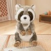 Poupées réalistes Raton Laveur, Peluches, Capes d’Animaux, Cloches, Peluches, forêt Mignon Kawaii garçons et Filles Cadeaux 2