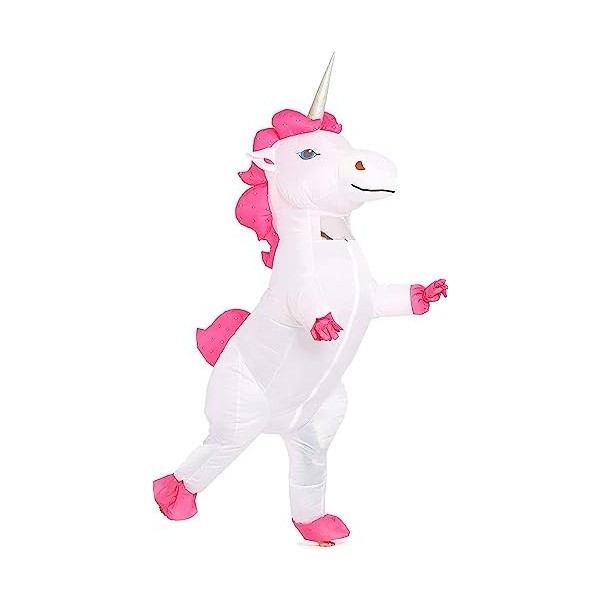 JYZCOS Costume gonflable de licorne blanc, grand 