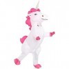 JYZCOS Costume gonflable de licorne blanc, grand 