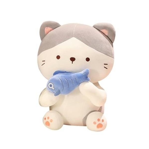 Dessin animé Chat en Peluche Jouet Mignon Chat câlin Poisson Oreiller en Peluche Animal Jouet Kawaii Chambre décoration Cadea