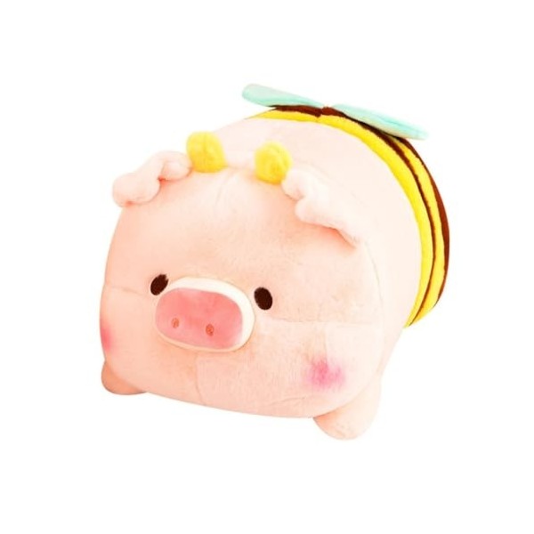 VOTIVA Jouets en Peluche Nouveau Abeille Cochon en Peluche Poupée À Cheveux Longs Rose Cochon en Peluche Poupée Prêt for La V