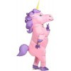 JYZCOS Costume gonflable licorne rose, grand 