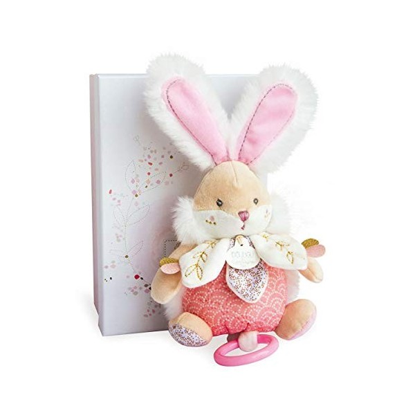 Doudou et Compagnie - Peluche Musicale Lapin - 17 cm - Rose - Lapin de Sucre - DC3492