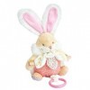 Doudou et Compagnie - Peluche Musicale Lapin - 17 cm - Rose - Lapin de Sucre - DC3492