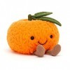 Jellycat Peluche Amuseable Clementine Small - L: 12 cm x l : 12 cm x H: 9 cm