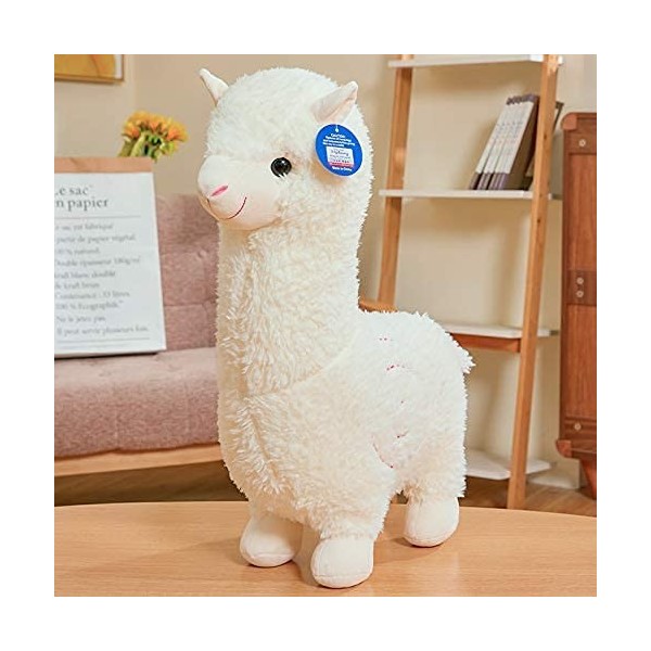 XIAOHONG Jouet en peluche dalpaga de 46 cm, grand animal en peluche lama, poupée dalpaga lama, oreiller en peluche doux et 