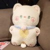 Coussin Chat Kawaii, Peluche Chaton, Peluche Cloche Douce, poupée Chat, décoration de lit, Cadeau d’Anniversaire Enfant 40cm 