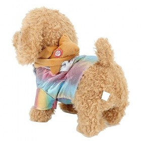 Alomejor Jouet électronique Interactif pour Chien, Jouet électronique Interactif pour Chien de Compagnie, Chiot en Peluche Ch