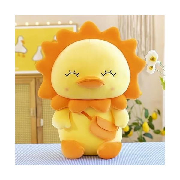 Géant Mignon Dessin animé Canard en Peluche Jouet Tournesol Canard Sourire poupée Anniversaire Cadeau de Noël pour Les Enfant