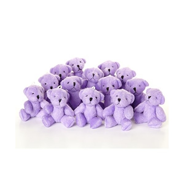 Lot de 14 petits ours en peluche mignons Violet